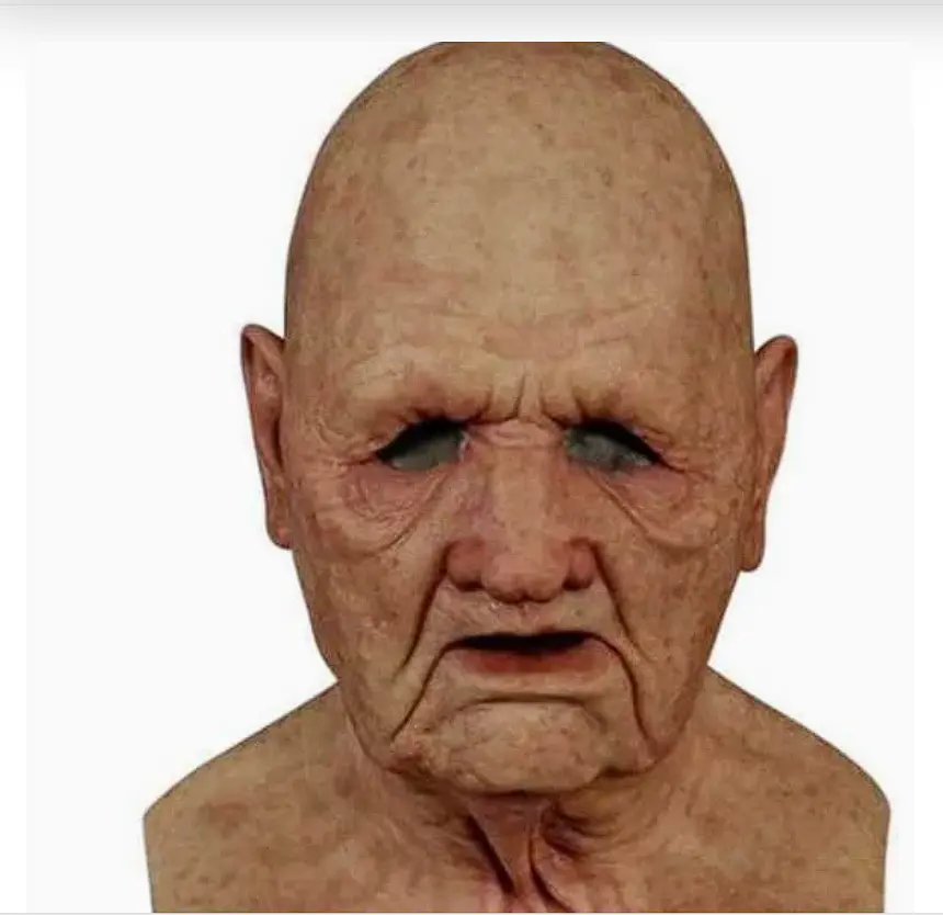 3D Realistic Old Man & Grandma Mask 2-style  Bald /Hair Styles | Daily Wear & Party Roleplay | Family CosplaySet
