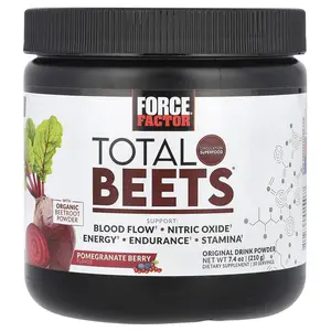 Force Factor Total Beets®, Original Drink Powder, Pomegranate Berry, 7.4 oz (210 g)