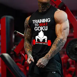 Dragon Ball DBZ Saiyan Unisex Summer outfits men streetwear 80s 90s graphic tees cotton Anime tank tops men gifts Vests