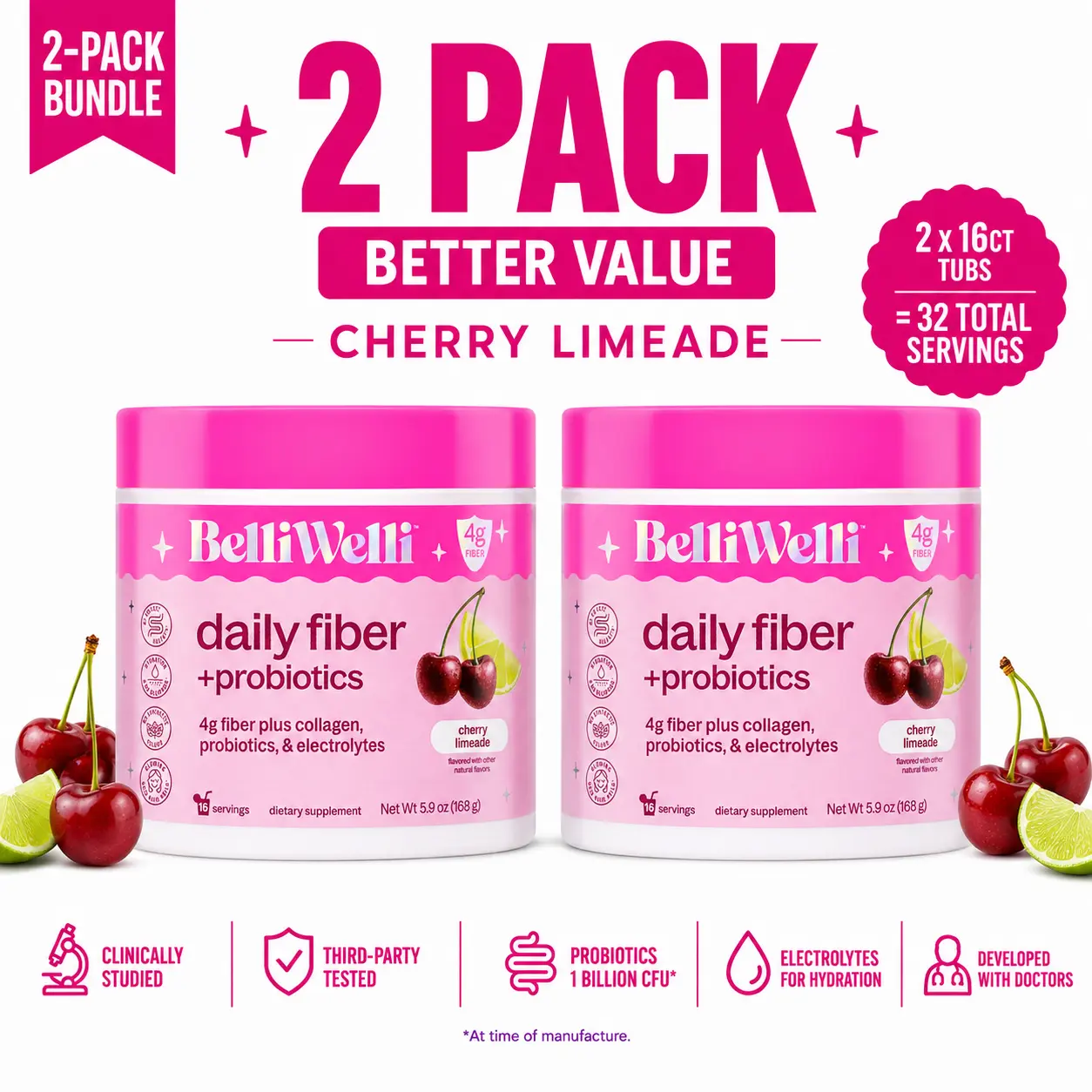 Cherry Gut Wellness Dietary Supplement Bundle with Electrolytes, Fiber, Collagen & Digestive Support Cherry Gut Wellness Dietary Supplement Bundle with Electrolytes, Fiber, Collagen & Digestive Support