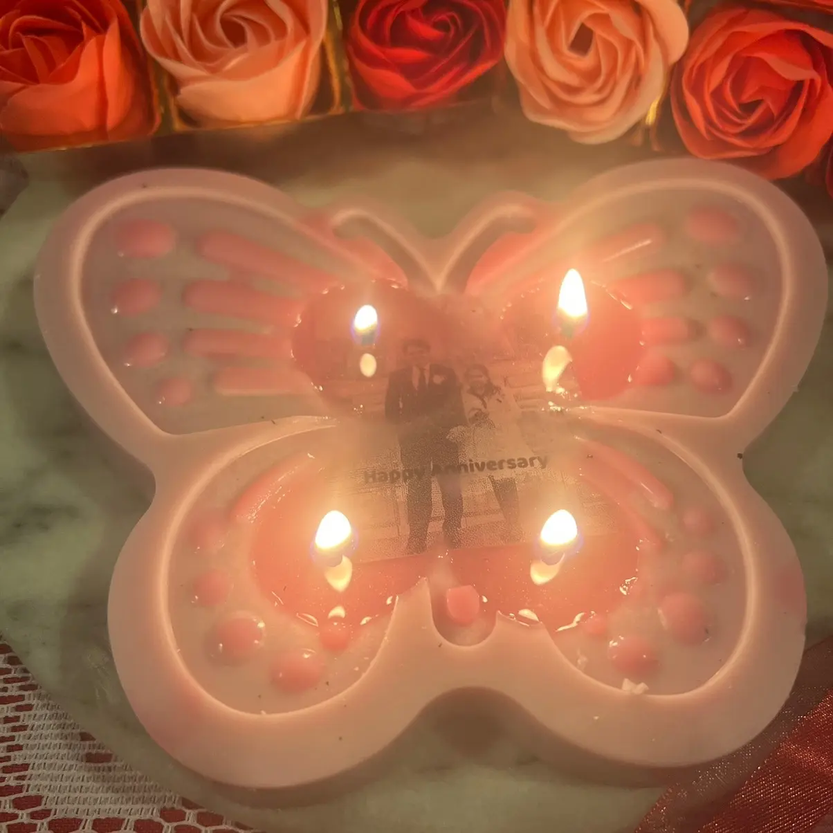 Unleash the Butterfly Magic Photo Message Candles Secret Hidden Message Candles Custom for you