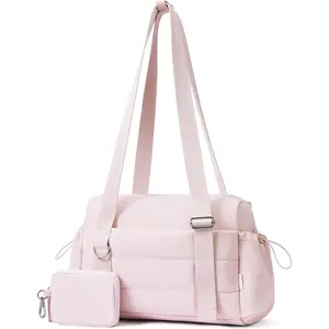 Small Gym Bag for Women 2 Set Mini Gym Duffle Bag with Wet Compartment and  Wallet, Gym Tote Bag for Workout//Travel