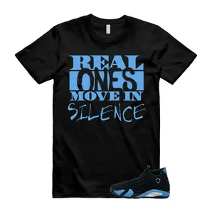 University Blue Sneaker Match Shirt, University Blue 14 Shirt, Black Streetwear Tee, Unisex Graphic T-Shirt, Trendy Casual Outfit
