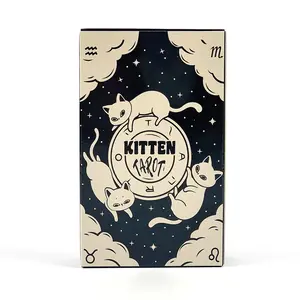 Kitten Tarot Card, 78pcs Cat Themed Tarot Card Decks, Divination Tarot Card, Party Card Game, Perfect Gift for Tarot Card Lovers & Pet Lovers, Party Cards Game