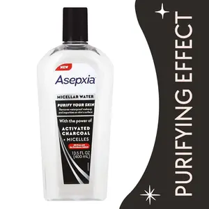 Asepxia Micellar Water with Activated Charcoal + Micellles, 13.5 Fl Oz, Single Pack