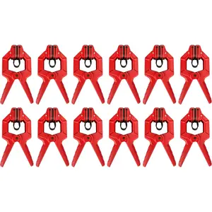 12 Pack Band Clamp for Edge Clamping and Banding, Suitable for Shelving, Cabinet Edges, Plywood Edging and Laminations