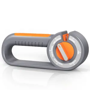6 Slot Knife Sharpener, 6 Slot Knob Kitchen Knife Sharpener Equipped with Diamond, Tungsten, Ceramic for Straight, Serrated and Scissor Sharpener, All-in-One Precision Afilador De Cuchillos