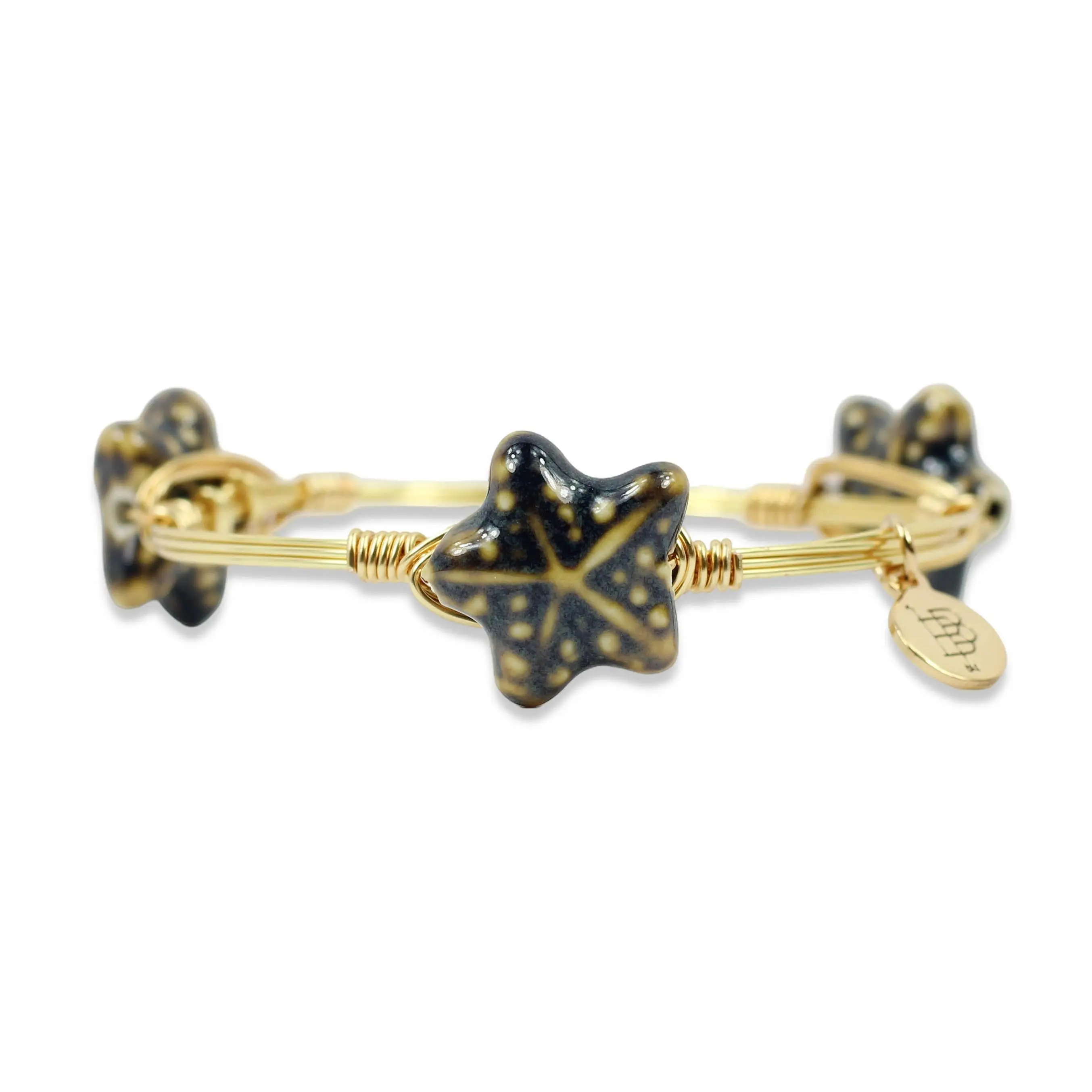 Starfish Bangle Bracelet - Navy