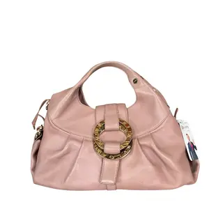 Pre-owned Leather Crossbody Bags BYLGARI Chandra Dusty Rose Pink GHW Medium Satchel Hobo Crossbody 2 Way Purse