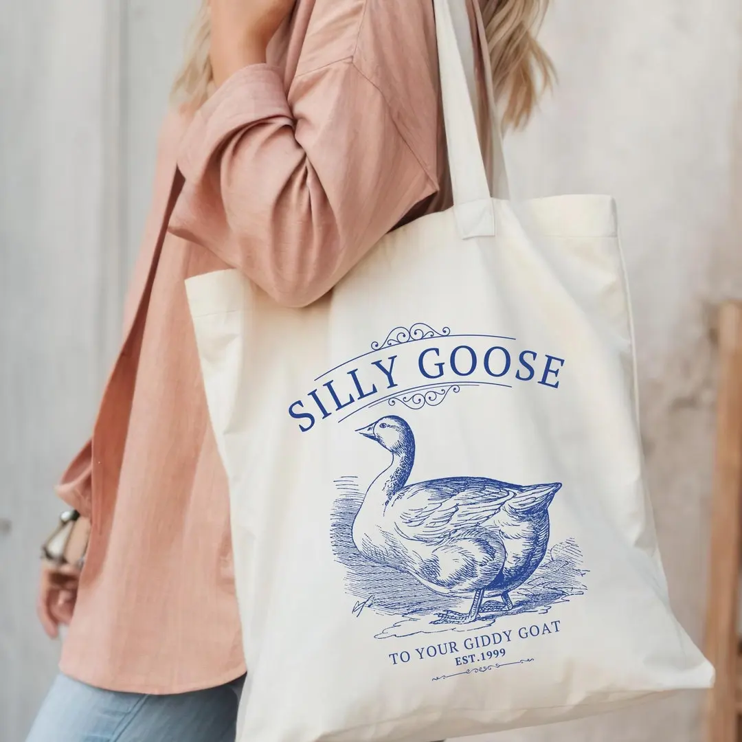 Birthday gift tote bag, Silly Goose Tote Bag, Funny gift, silly Tote Bag, personalized tote bag, sarcastic gift