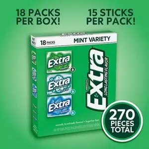 Extra Mint Variety Pack Sugar Free Chewing Gum 18pack