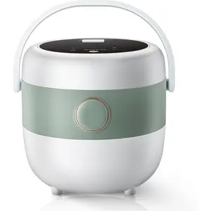 Compact 1.6 L Small Rice Cooker, 3-Cup Uncooked Capacity, 3D Heating, Fuzzy Logic, PFAS-Free Healthy Nonstick Coating, Touch-Screen Control, Keep Warm Function, for Grains, Oatmeal, Soup, 1.6 Litres