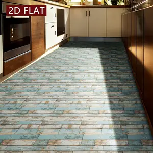 10pcs Self-Adhesive Waterproof PVC Floor & Wall Stickers Suitable for Bathroom, Kitchen, Living Room - Removable Peel and Stick Removable Decals with Natural Wood Brick Pattern, Glossy, Scratch-Resistant Suitable for Plastic Surfaces