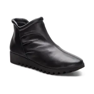 Zoey Slip-On Boot - Black Leather
