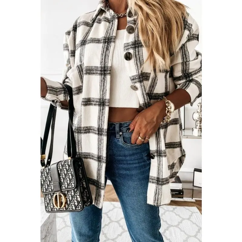 Black & Cream Plaid Flannel
