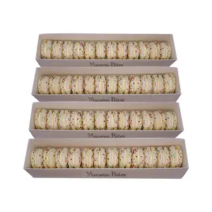 Macaron Bites French Macaron Cookies Cake Batter 48 Count Meringue Like Cookies with Crunchy Outer and Moist Interior Perfect for Sharing