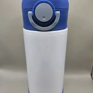 Stainless Steel 12 oz Water Bottle - Portable Drinkware with Black Cap, Ideal for On-the-Go Use