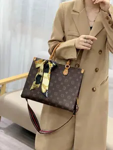 Women's Large Capacity Tote Bag, Pu Leather Bag, New Arrival High-End Commuter Handbag, Single Shoulder Crossbody Bag, Stylish and Versatile