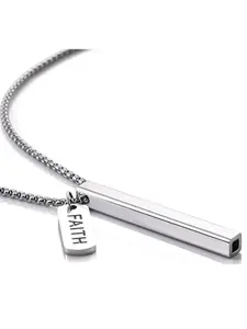 Breath Relief Whistle Meditation Pendant Necklace, Stainless Steel Anxiety Relief Yoga Jewelry, Mindfulness Accessory for Stress Management