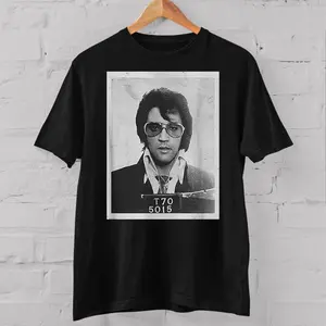 Vintage Elvis Presley Mugshot Shirt, 90s Elvis Presley Shirt, Elvis Presley Gift, Elvis Presley Lover, King Of Menswear, Classic Rock & Roll Fashion