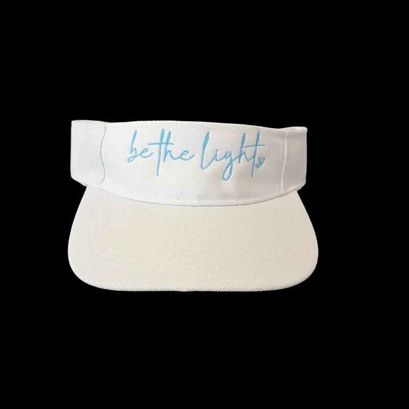 "Be the Light" Text Print Sun Visor, Adjustable Custom Visor Hat with UV Protection for Outdoor Enthusiasts