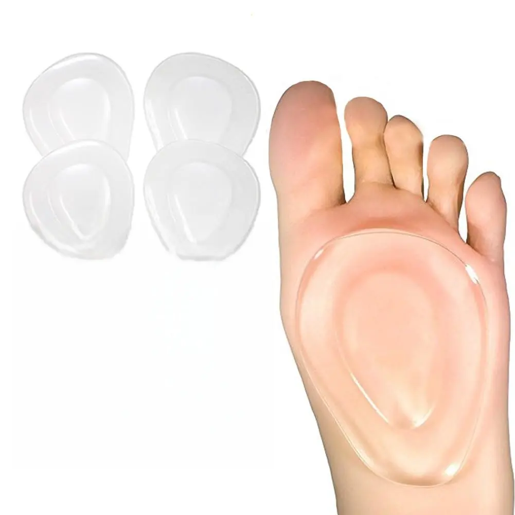 4 Pcs Gel Metatarsal Pads - Adhesive Forefoot Cushion Inserts for Men-Women, Soft Shoe Pads for High Heels, Flats