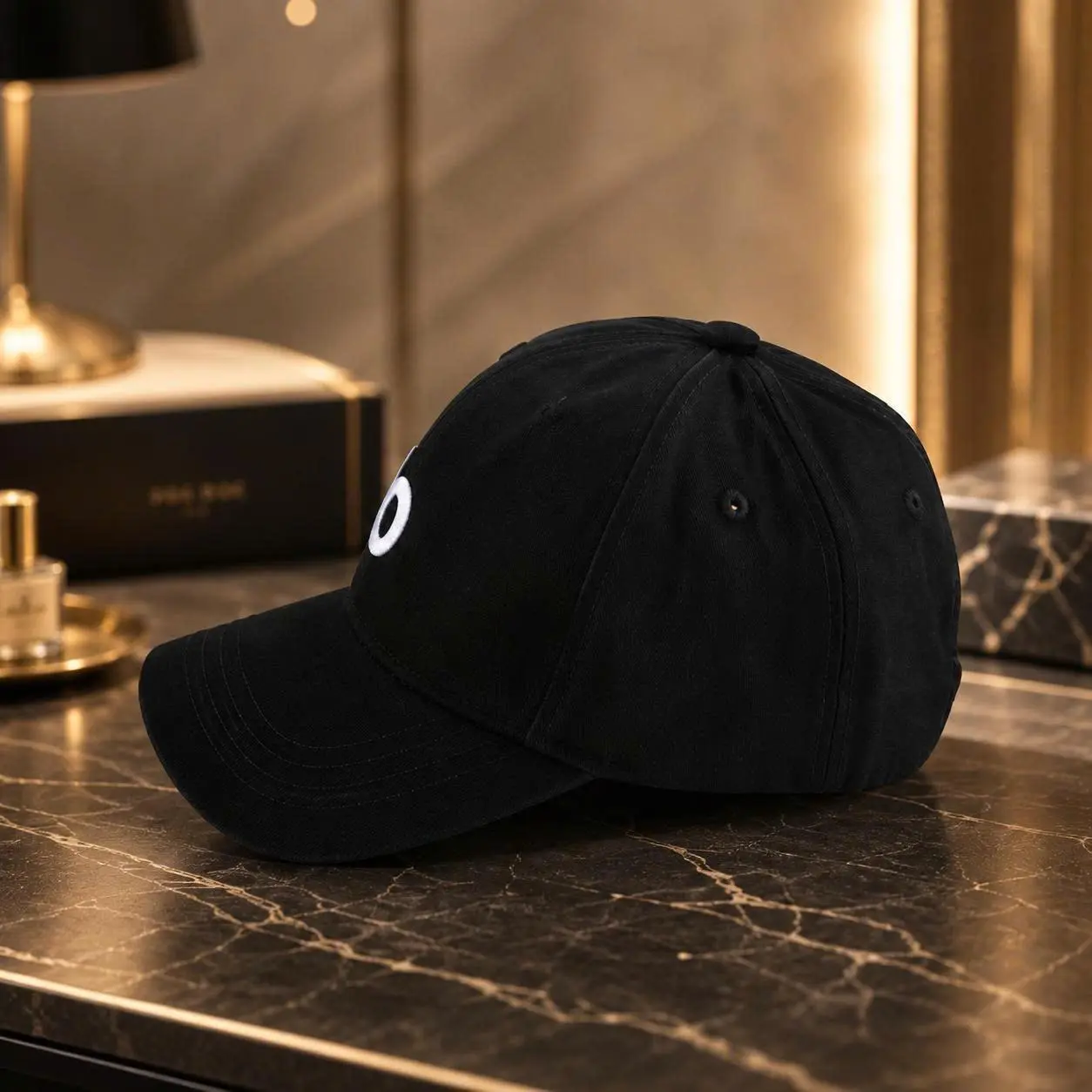 Classic Embroidered Cap for Men and Women, Adjustable Curved Brim Casual Everyday Hat, Black White or Pink