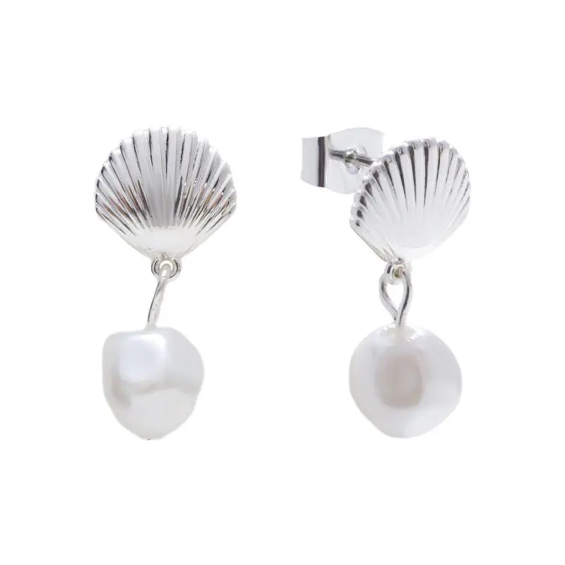 EVRY JEWELS Gold or Silver Plated Women's Hypoallergenic Little Mermaid Earrings