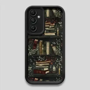 Phone Case - Retro Bookshelf Print Phone Case for Samsung Galaxy S26 S25 S24 S23 S22 S21 Fe Plus Ultra A13 A14 A15 A16 A17 A33 A34 A35 A36 A52 A53 A54 Note20