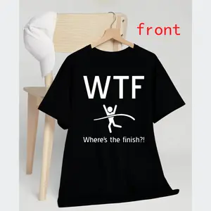 Running Triathlon Cotton Tee – WTF Where’s The Finish Men’s Crew Neck T-Shirt