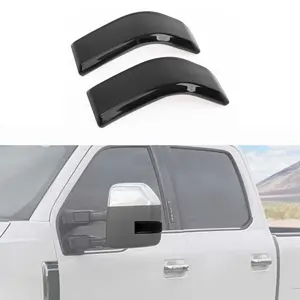 For 2017-2023 Ford F250/F350/F450/F550 Smoked Black Rearview Mirror Turn Signal Light Trim Cover