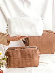 Waffle Travel Makeup Bag, Bridal Shower Gift, Anniversary Present, Birthday Gift, Outdoor Adventure Gear, Business Commute Essentials