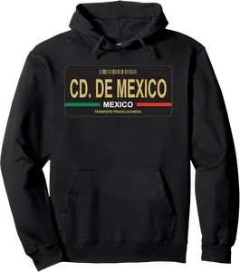 Cdmx Mexico City, CDMX, MX Mexico State License Plate Pullover Hoodie - Kadashya Shop 50B0DW8YLN85
