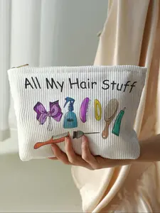 Cute Cartoon Style Makeup Bag, Lightweight Multifunctional Cosmetic Pouch, Travel Organizer, Casual Fashion for All Seasons, Makeup Storage Bag