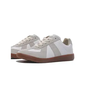 Fashionable patchwork low-top lace-up men’s shoes; casual, comfortable sports shoes for women; versatile round-toe shoes for daily wear; casual walking sneakers