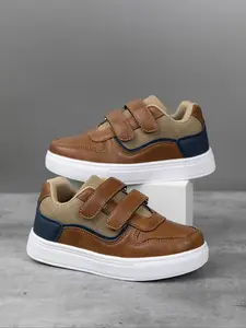 New Solid Color Casual Sports Shoes, Velcro Closure Design, Comfortable Versatile Sneakers for Boys and Girls, Casual Trainer Shoes