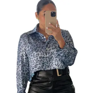 Aurelia Button up Cheetah Metallic Oversized
