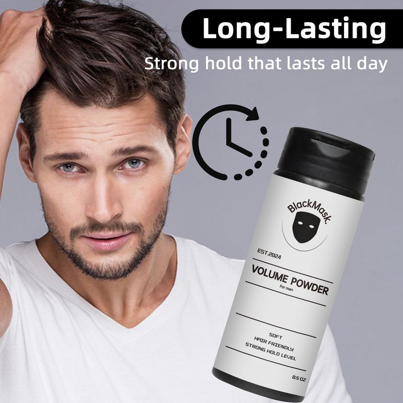 BlackMask Volume Powder - 0.5oz, Soft Hold Hairspray for Men & Women, Matte Finish, No-Rinse Styling Powder, Styling Powder | Matte Finish Powder | Soft Texture, Hair Styling Products