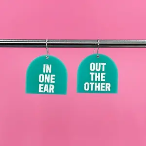 In One Ear, Out the Other Earrings - Teal