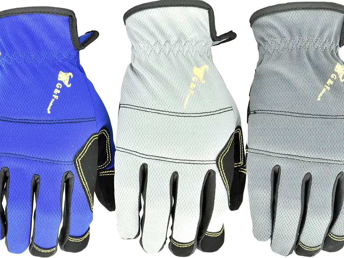 G & F Products Unisex Adult All Purpose Utility Work Gloves High Performance Mechanics Gloves assorted colors 3 Pairs Value Pack