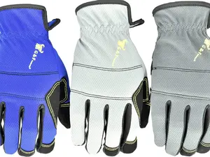 G & F Products Unisex Adult All Purpose Utility Work Gloves High Performance Mechanics Gloves assorted colors 3 Pairs Value Pack