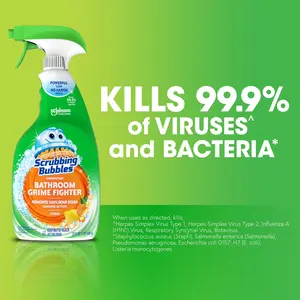 Scrubbing Bubbles Disinfectant Bathroom Shower & Tub Cleaner Grime Fighter Spray, Citrus, 32 oz