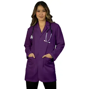 HEEDFIT Premium Unisex Lab Coat 31" – 3 Pockets, Pen Slot, Poly-Cotton, Medical Workwear 1106