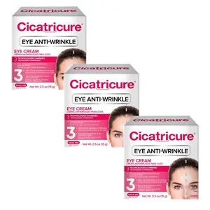 Cicatricure Anti Wrinkle Eye Cream, 3 Pack, Daily Use, Blur & Filler, Skincare,  Hydrating and Cooling Effect 0.5 Ounces,  - 3 Pack
