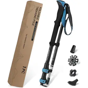 Hiking Stick,1PC Trekking Pole Collapsible Hiking Pole,Lightweight Folding Adjustable Travel Walking Stick with EVA Foam Grip for Men Women