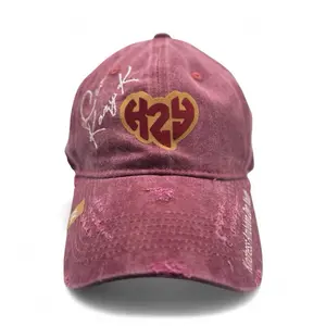 Kazy Kulture 1of1 Maroon/Tan Dad Hat with Built-in NFC Technology Unique Design for Individuality and Style Cotton Material