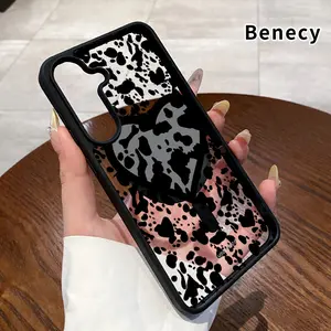 Heart in chaos Pattern Magnetic Phone Case Compatible With Samsung Galaxy S23 Ultra S24 Plus FE S25 S22+ Non-Yellowing Clear Crystal Drop-proof Slim Silicone Shockproof Transparent Acrylic Cover Supports Wireless Charging