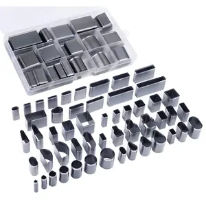 52 Shape Style Leather Hole Punch Tool, Multiple Shapes Leather Cutting Dies, Hollow Punch Cutter Tool for Belts, Punch Tool Set Hole Punch Cutter for Handmade DIY Crafts