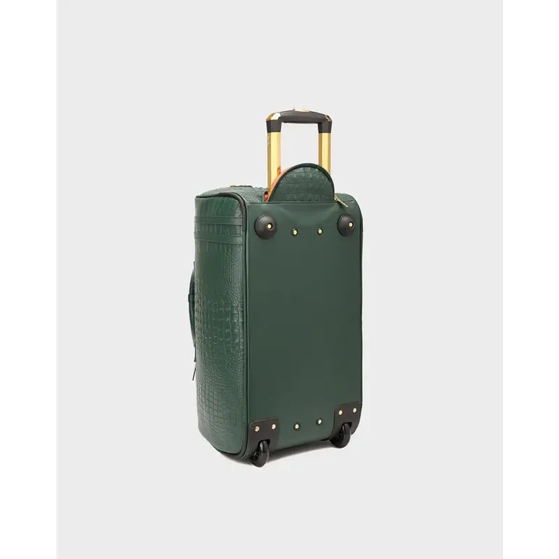 Emerald Green V2 Statement Rolling Duffel Bag, Carry On Luggage with Wheels, Travel Luggage Bag