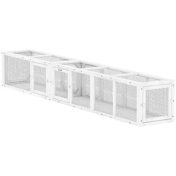 furniture-style 98" Cat Tunnel with 8 Doors for Indoor/Outdoor Exploration